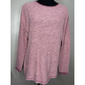 Southern Shirt Women's Pink Birdseye Crew Neck Sweater Size Medium